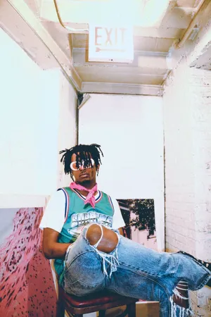 Playboi Carti In Pink Aesthetic Rapper Wallpaper
