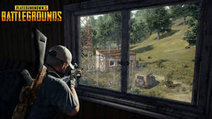 Player Camping By Window In Battleground Hd Wallpaper