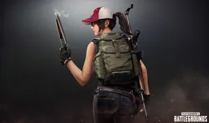 Playerunknown's Battlegrounds Girl With Long Pistol Wallpaper