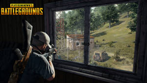 Playerunknown's Battlegrounds - Silent Sniper Awaiting In Window Wallpaper