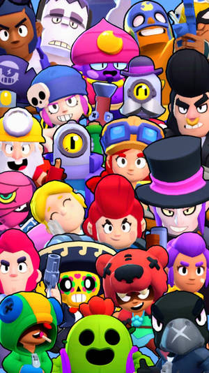 Playful Giddy Brawl Stars 4k Characters Wallpaper