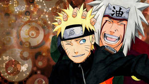 Playful Jiraiya And Naruto Wallpaper