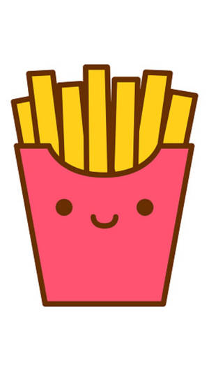 Playful Pink French Fries - Add A Pop Of Color To Your Snack Time! Wallpaper