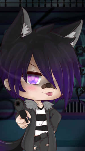 Playful Tomboy Character In Gacha Life Wallpaper