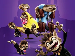 Playful Werewolves From Hotel Transylvania Wallpaper