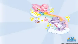 Playing Cute Care Bears Wallpaper