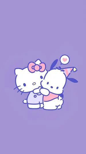 Pochacco And Hello Kitty Wallpaper