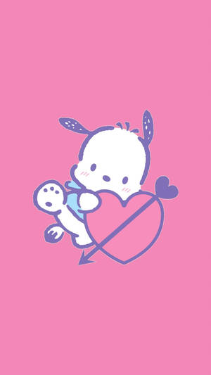 Pochacco Heart And Arrow Wallpaper