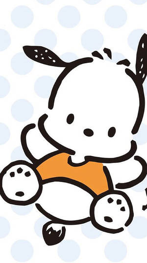 Pochacco In Orange Shirt Wallpaper