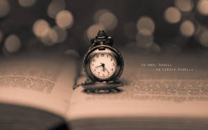 Pocketwatch On Book Wallpaper