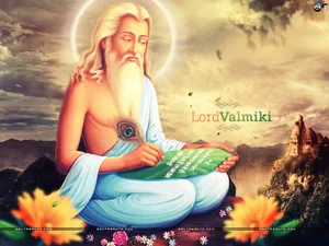 Poet Valmiki On Mountain Wallpaper