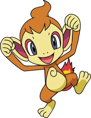 Pokemon Chimchar Flexing Arms Wallpaper