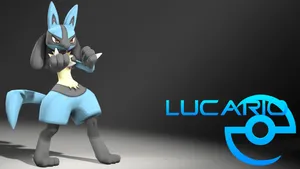 Pokemon Lucario 3d Design Wallpaper