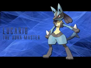Pokemon Lucario Abstract Blue Wallpaper