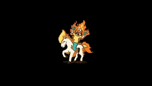 Pokémon Ponyta With Ash Wallpaper