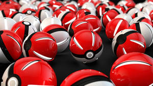 Pokemon Shiny Red Pokeballs Wallpaper