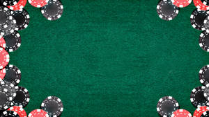 Poker Table Green Fabric Wallpaper