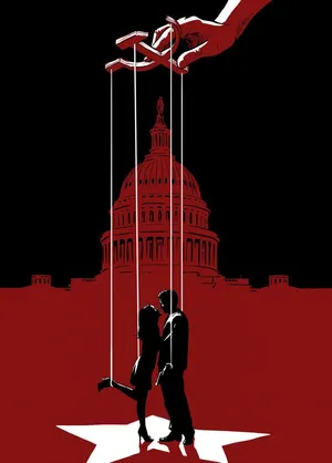 Political Puppetry Artwork Wallpaper