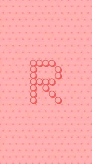 Polka Dot R Alphabet Wallpaper