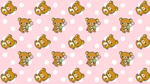 Polka Dots And Rilakkuma Kawaii Ipad Wallpaper