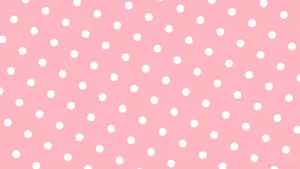 Polka Dots White Pattern On Pink Wallpaper