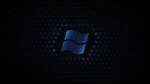 Polka-dotted Dark Windows Logo Wallpaper