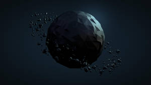 Polygon Art Black Planet Wallpaper