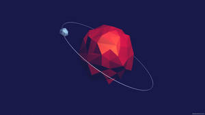 Polygon Art Red Planet Wallpaper