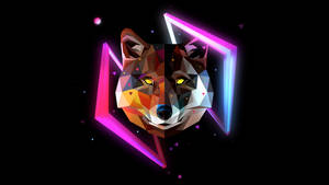 Polygon Art Wild Wolf Wallpaper