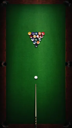 Pool Table Cue And Balls Wallpaper