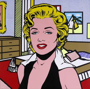 Pop Art Blonde Icon Vintage Style Wallpaper