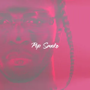 Pop Smoke Red Art Wallpaper