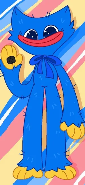 Poppy Playtime Huggy Wuggy Waving Wallpaper