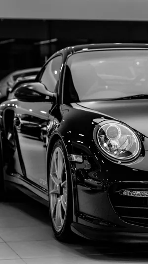 Porsche 911 Gts - Black And White Photo Wallpaper