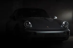 Porsche 911 In Matte Black Wallpaper