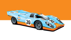 Porsche 917 Racing Car In Digital Wallpaper