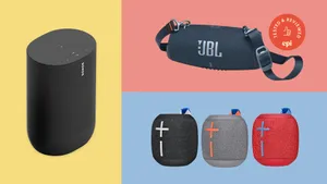 Portable Bluetooth Speakers With Pastel Background Wallpaper