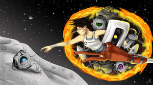 Portal 2 In Space Wallpaper