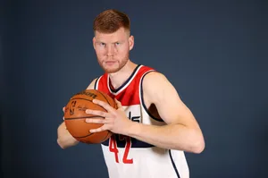 Portrait Of Nba Player Davis Bertans Wallpaper