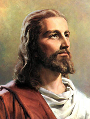 Portrait Painting Jesus Phone Wallpaper