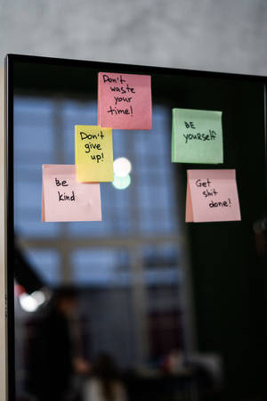 Positive Sticky Notes Wallpaper