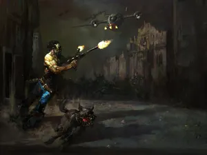 Post Apocalyptic Warfare Scene Wallpaper