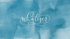 Postcard Calligraphy Aesthetic Teal Wallpaper