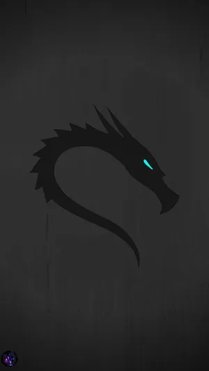 Powerful Blue-eyed Dragon Representing Kali Linux Wallpaper