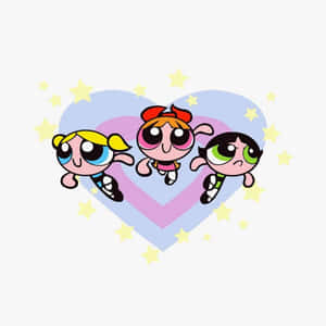 Powerpuff Girls Purple Heart Wallpaper