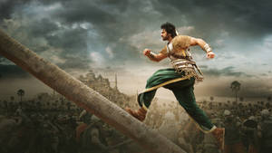 Prabhas Climbing Pole Wallpaper