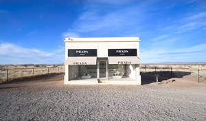 Prada Marfa Sculptural Art Wallpaper