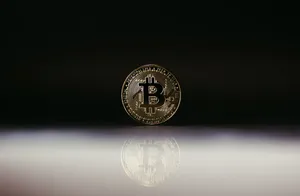 Precious Bitcoin Symbol Black Background Wallpaper