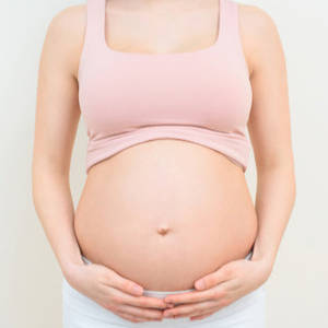 Pregnant Belly Pink Tank Top Wallpaper