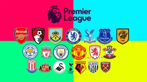 Premier League Team Emblems Showdown Wallpaper